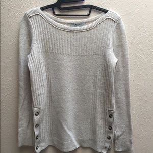 Madewell Pinewood Sweater in Heather Oyster XXS